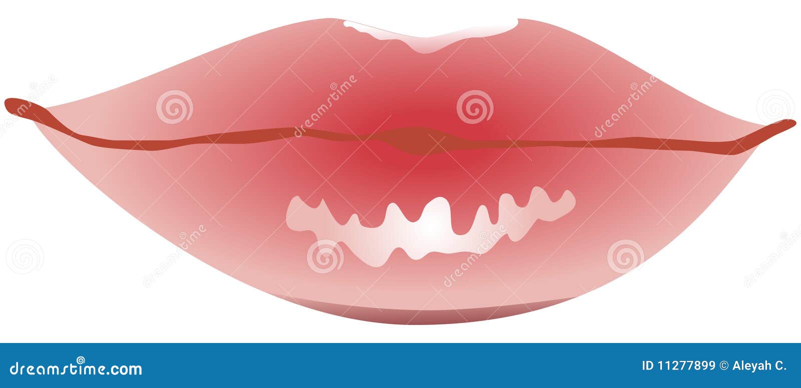 Pink Glossy Lips Stock Vector Illustration Of Lady Pink 11277899