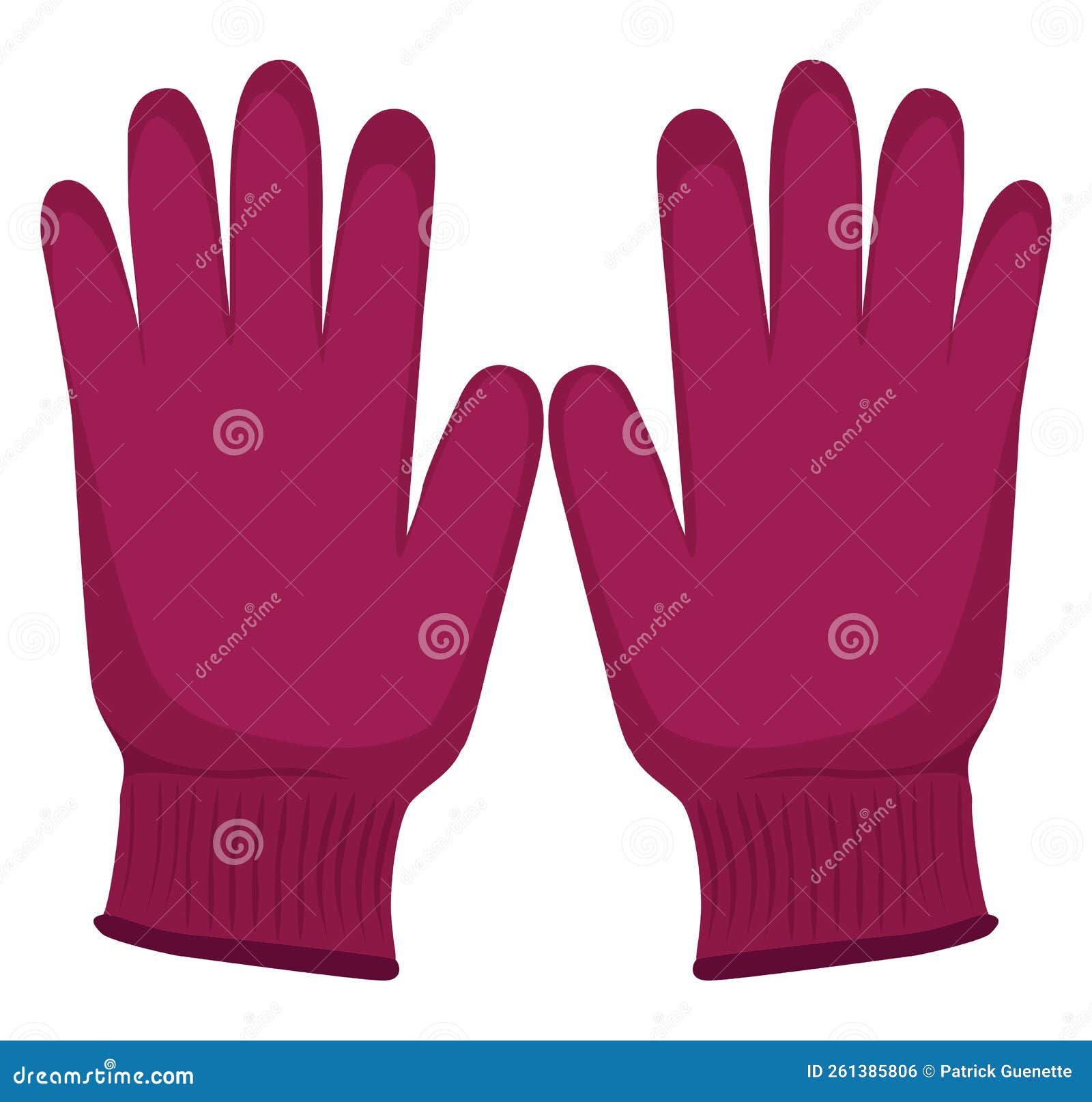 Pink gloves, icon stock vector. Illustration of symbol 261385806