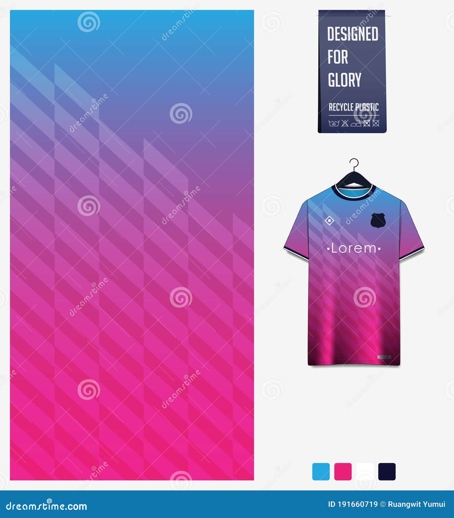 blue and pink jersey