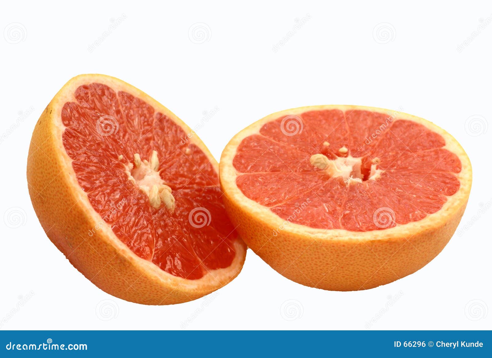 pink grapefruit halves