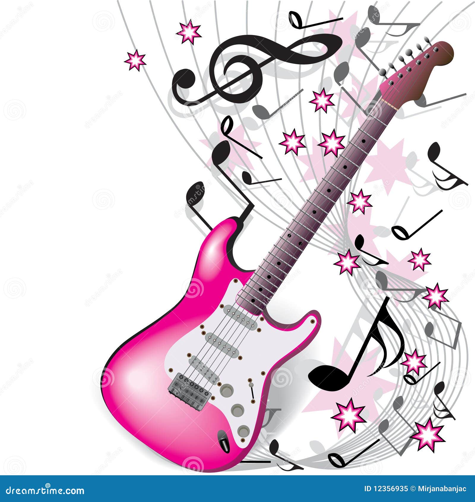 free pink guitar clipart - photo #21