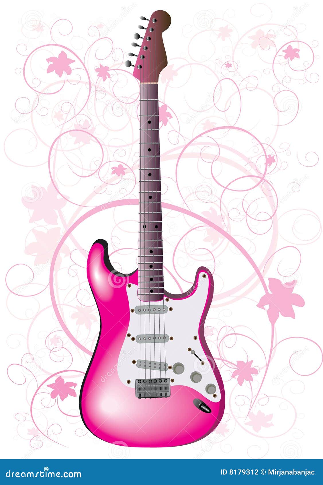 free pink guitar clipart - photo #18