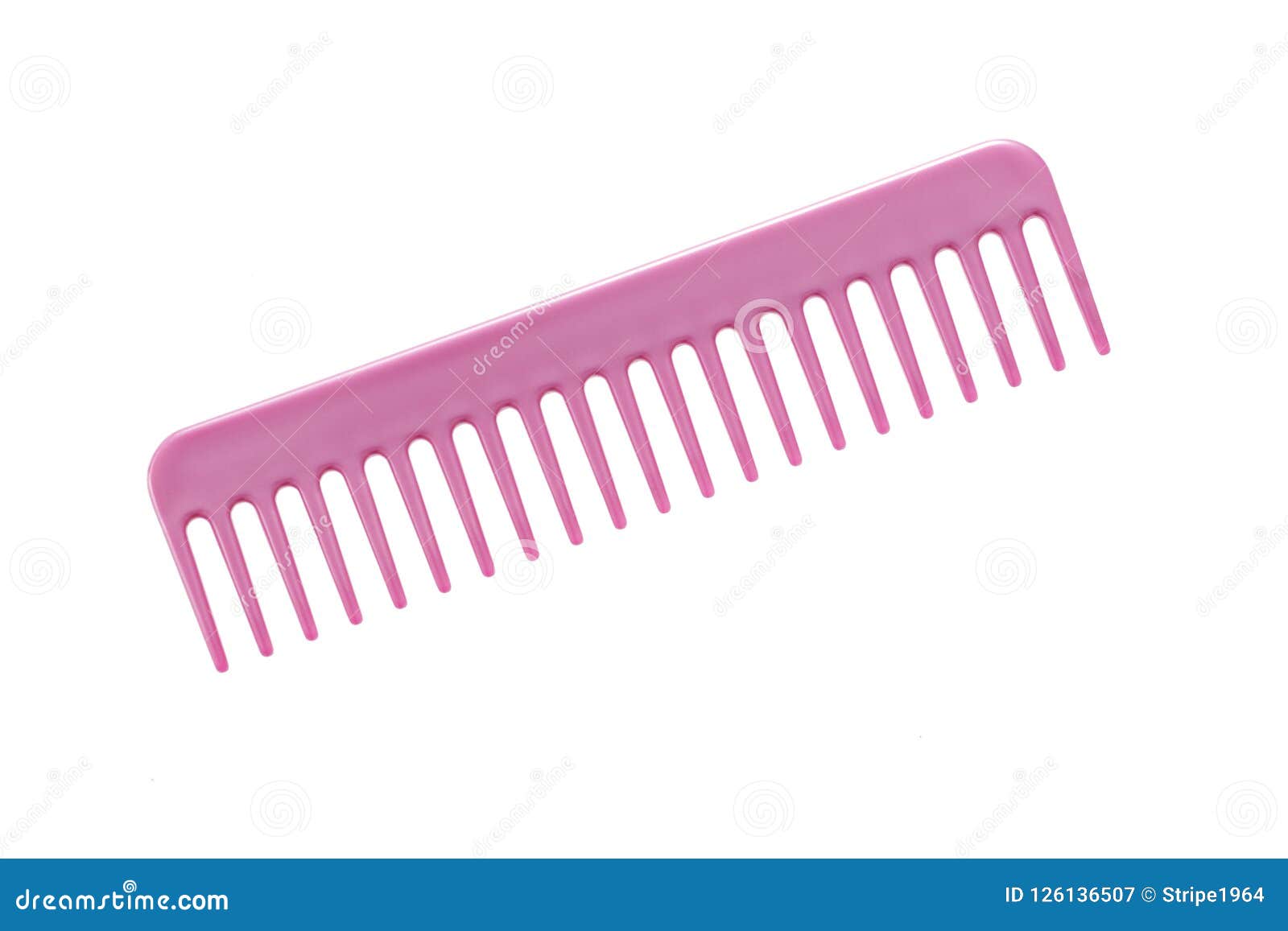Pink Hair Comb Isolated on a White Background Stock Image Image of