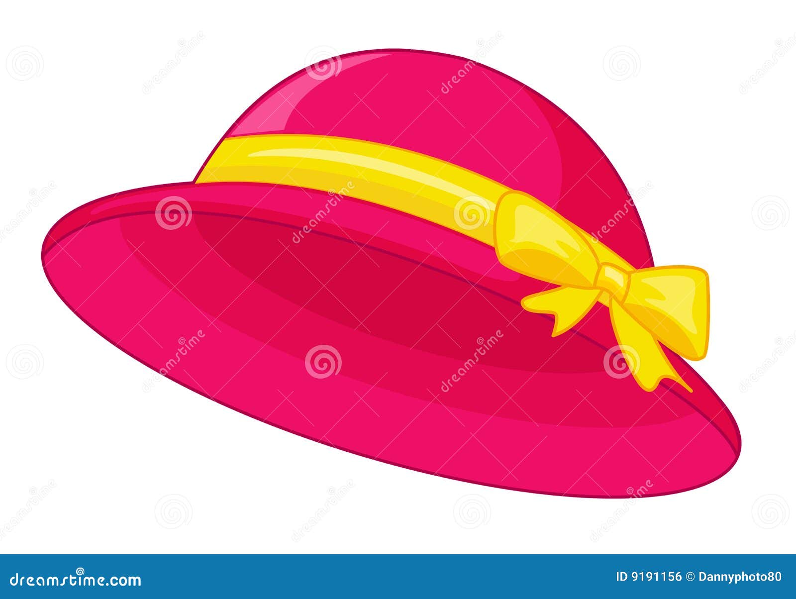 Pink hat stock illustration. Illustration of cartoon, graphic 9191156