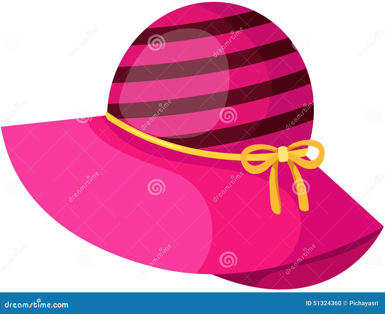 Pink hat stock vector. Illustration of fashion, season 51324360