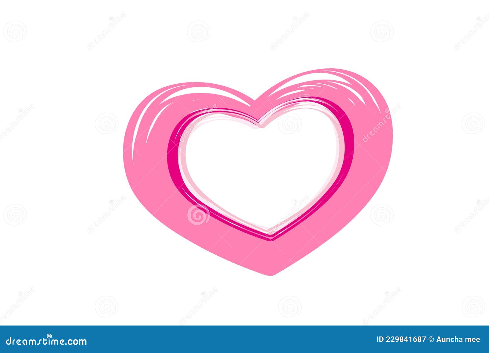 Pink Heart Isolated on White Background. Stock Image Image of