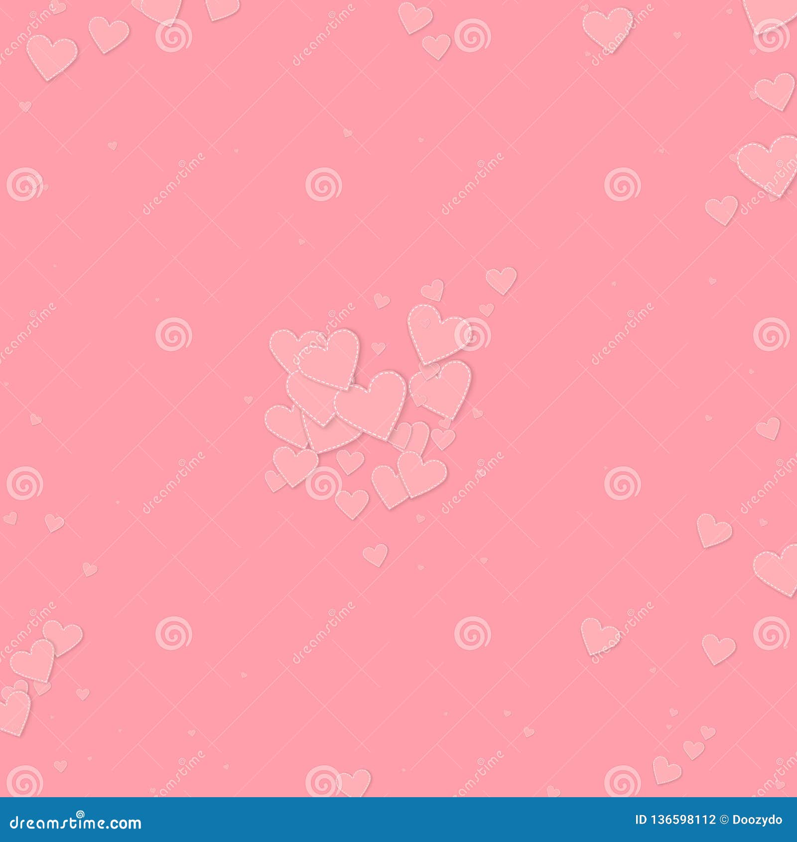 Pink Heart Love Confettis. Valentine`s Day Explosi Stock Vector ...