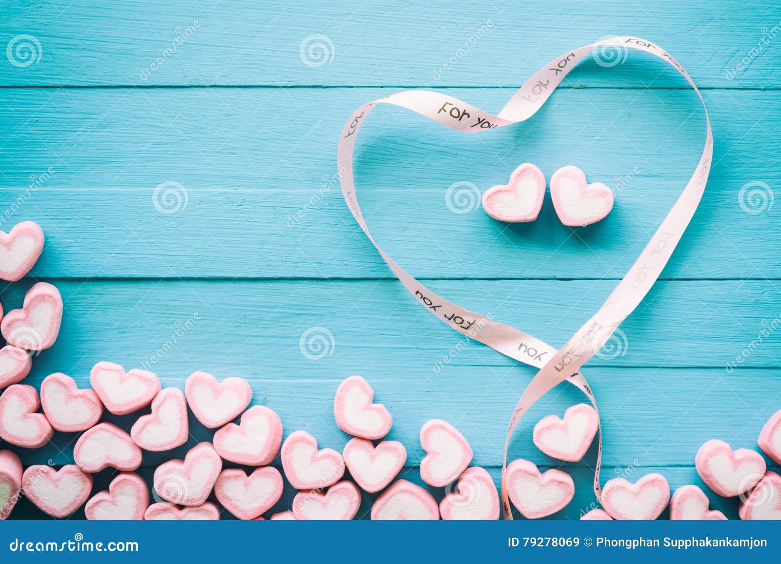 Pink Heart Shape Marshmallow for Love Theme and Valentine Concept ...
