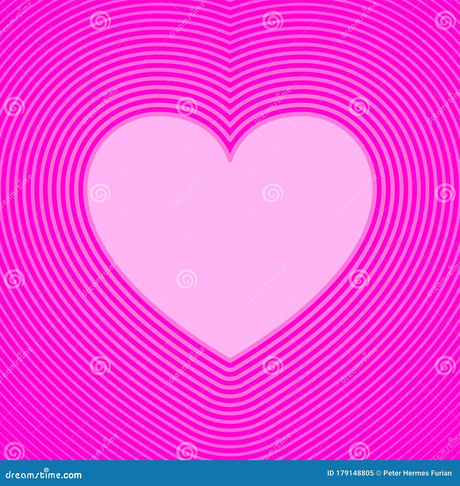 pink heart  with offset lines
