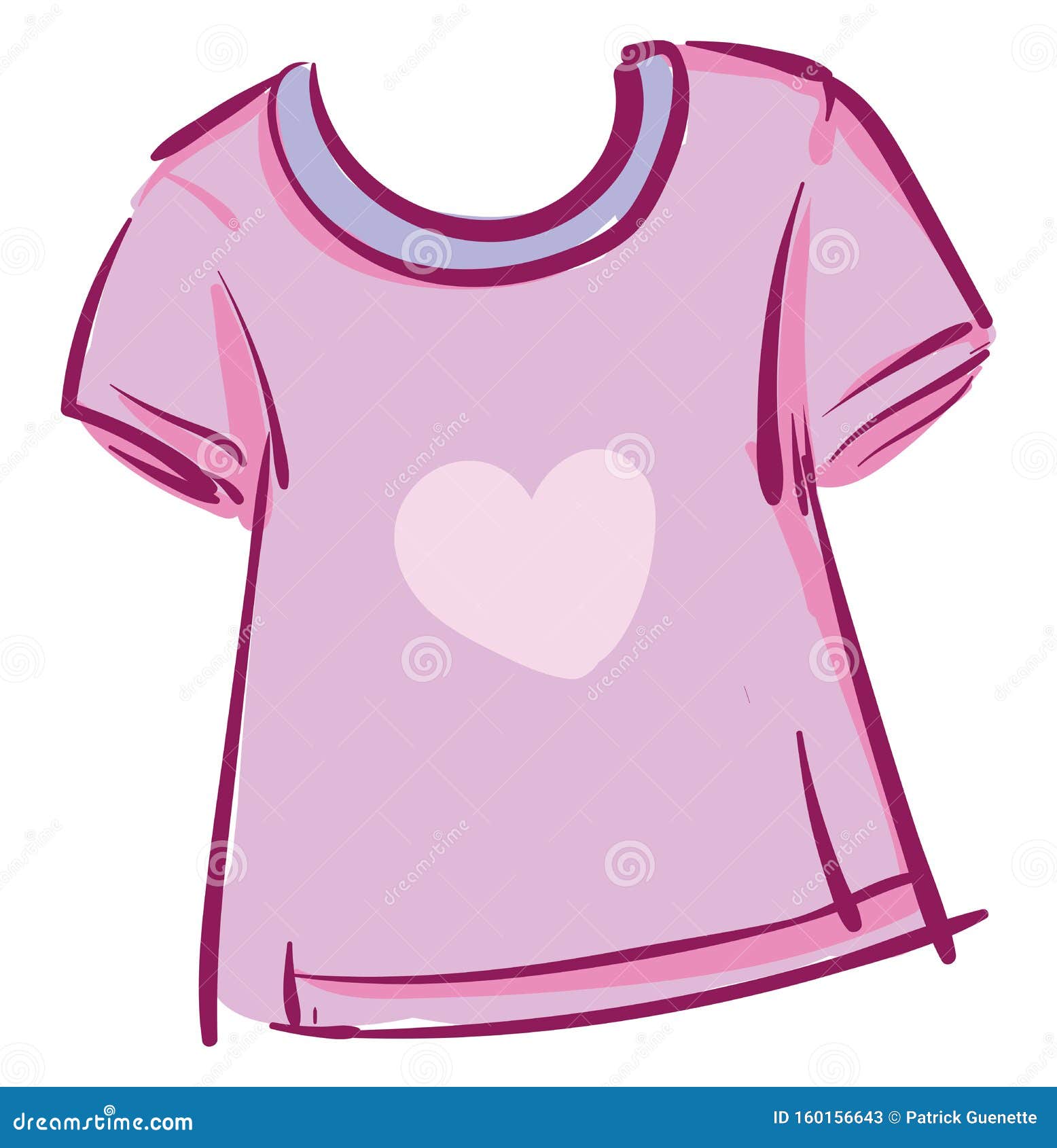 A Pink Heart T-shirt Vector or Color Illustration Stock Vector ...