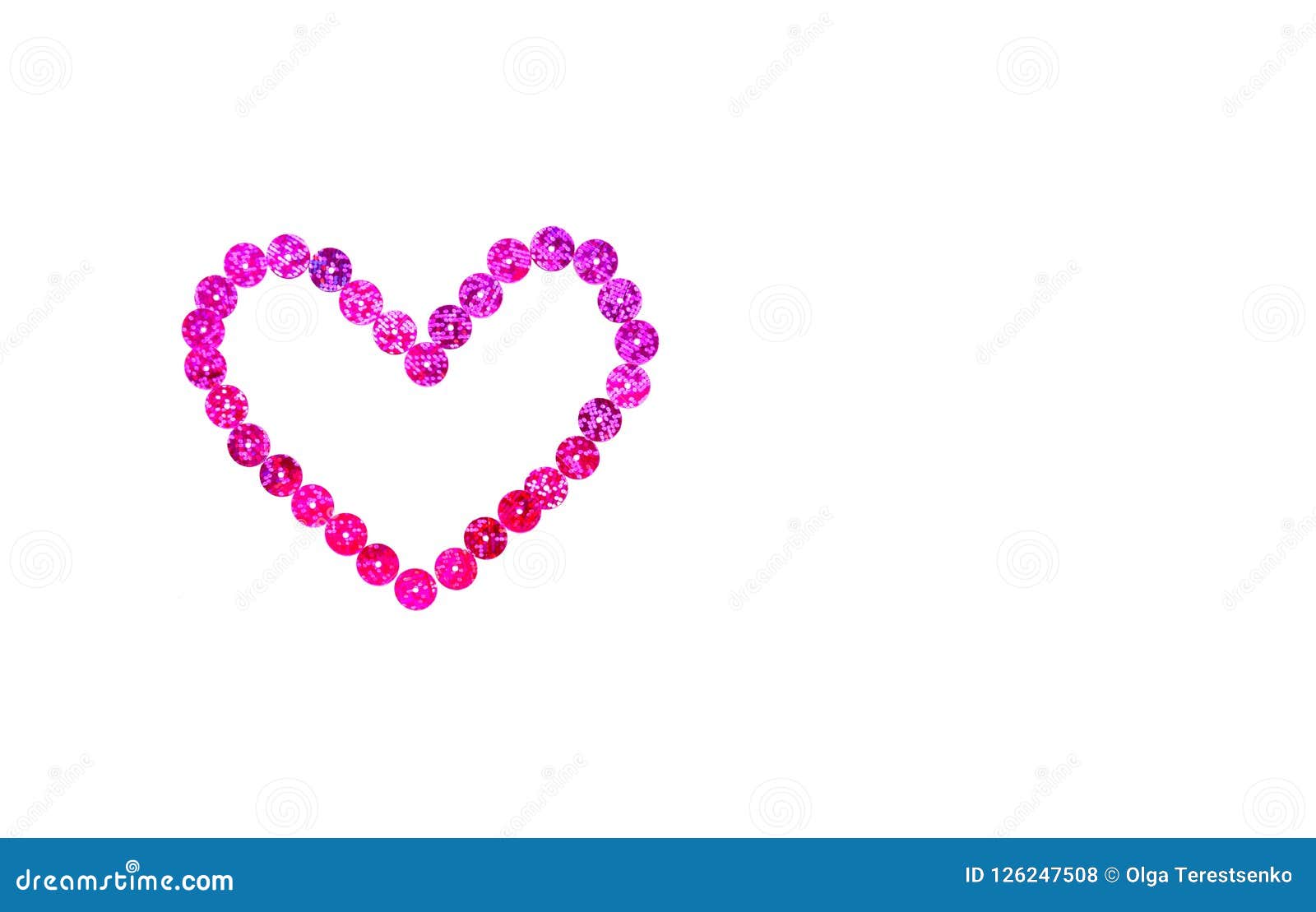 Pink Heart on White Background. Stock Photo Image of romantic
