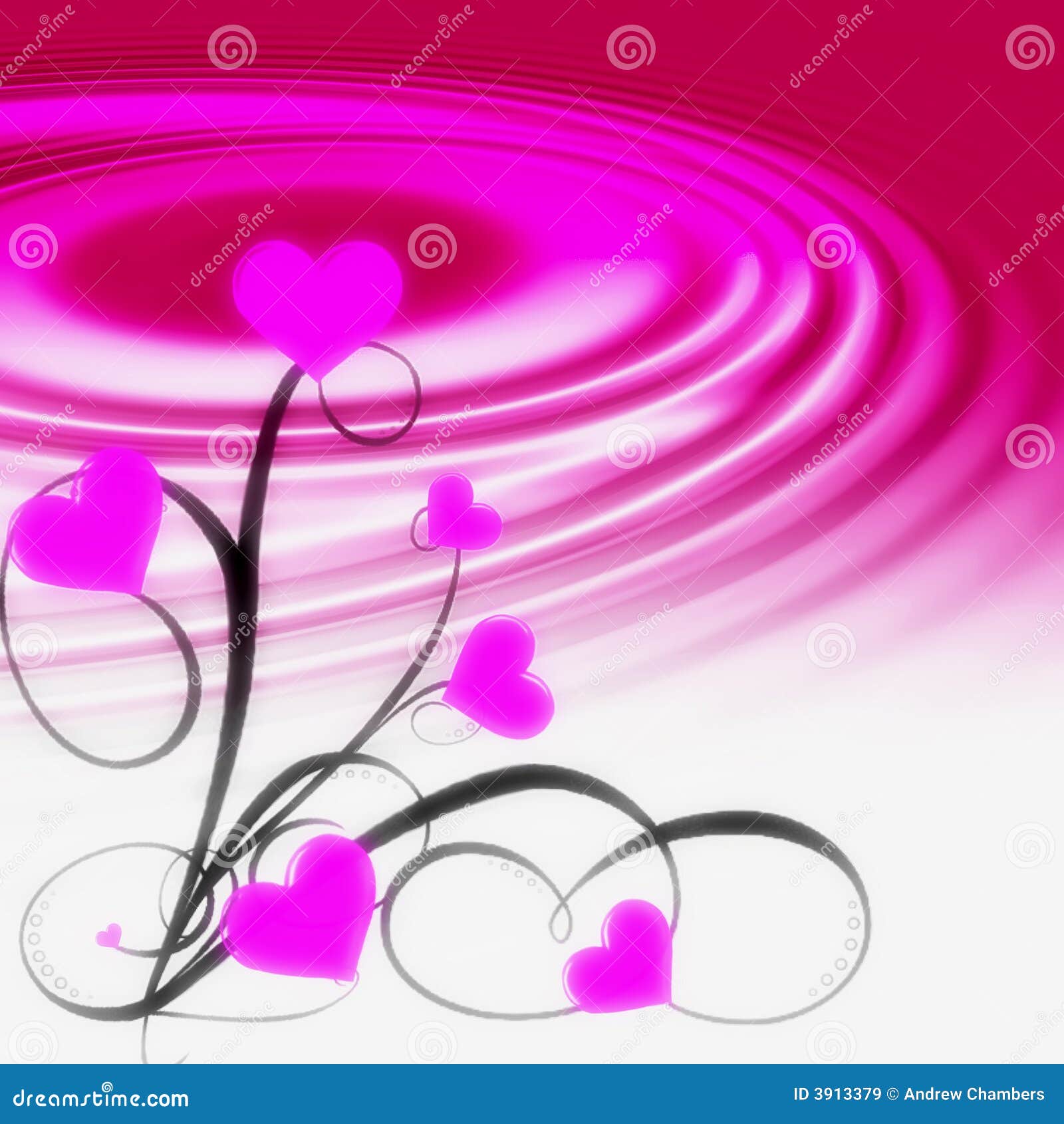 Pink hearts illustration stock illustration. Illustration of