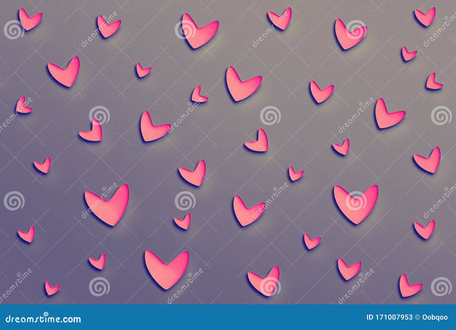 Pink Hearts on Light Grey Background Romantic Pattern. Valentines Day  Background. Casual Dot Wallpaper Design. Paper Origami Stock Image - Image  of gift, fabric: 171007953