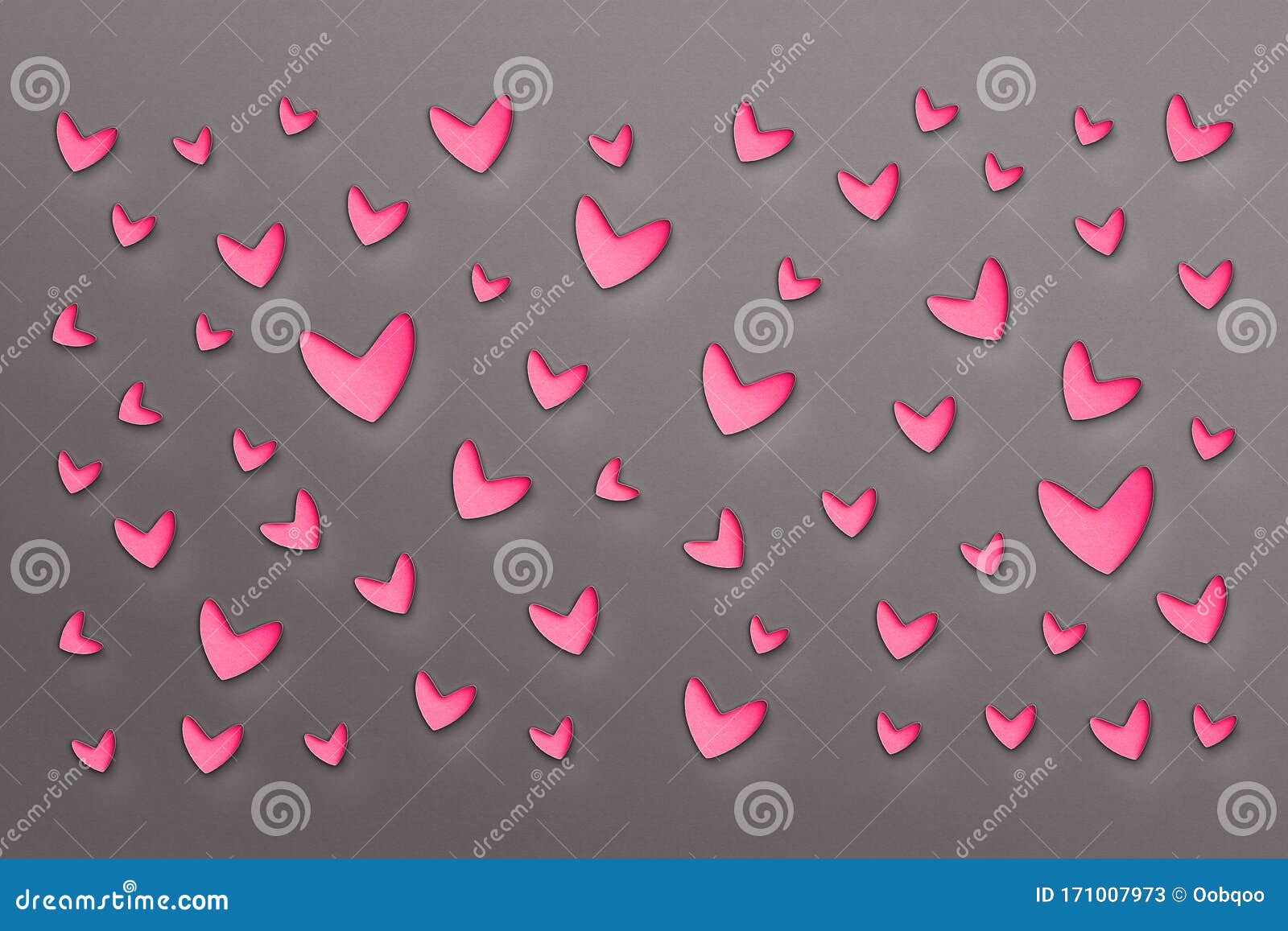 Pink Hearts on Light Grey Background Romantic Pattern. Valentines Day  Background. Casual Dot Wallpaper Design. Paper Origami Stock Image - Image  of grunge, soft: 171007973