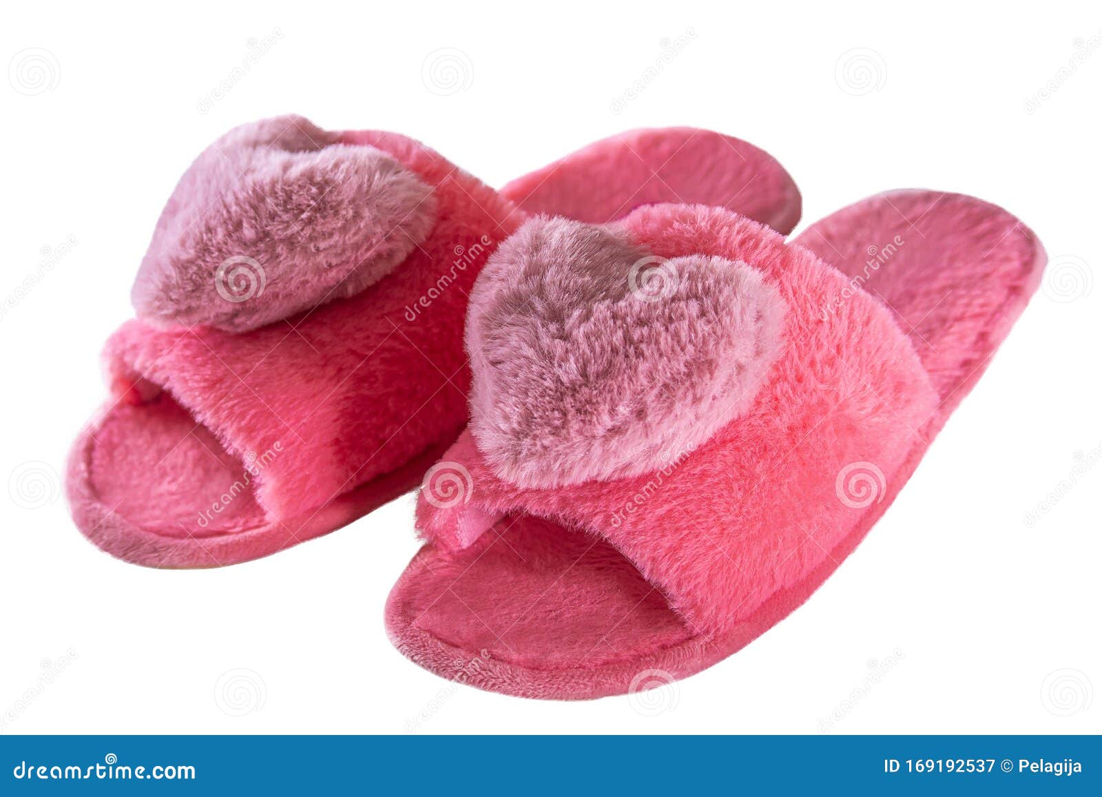 pink and white slippers