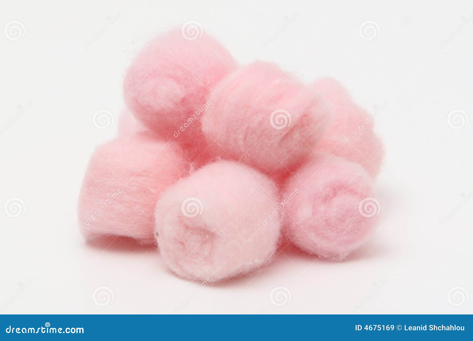 Pink hygienic cotton balls stock image. Image of close - 4675169