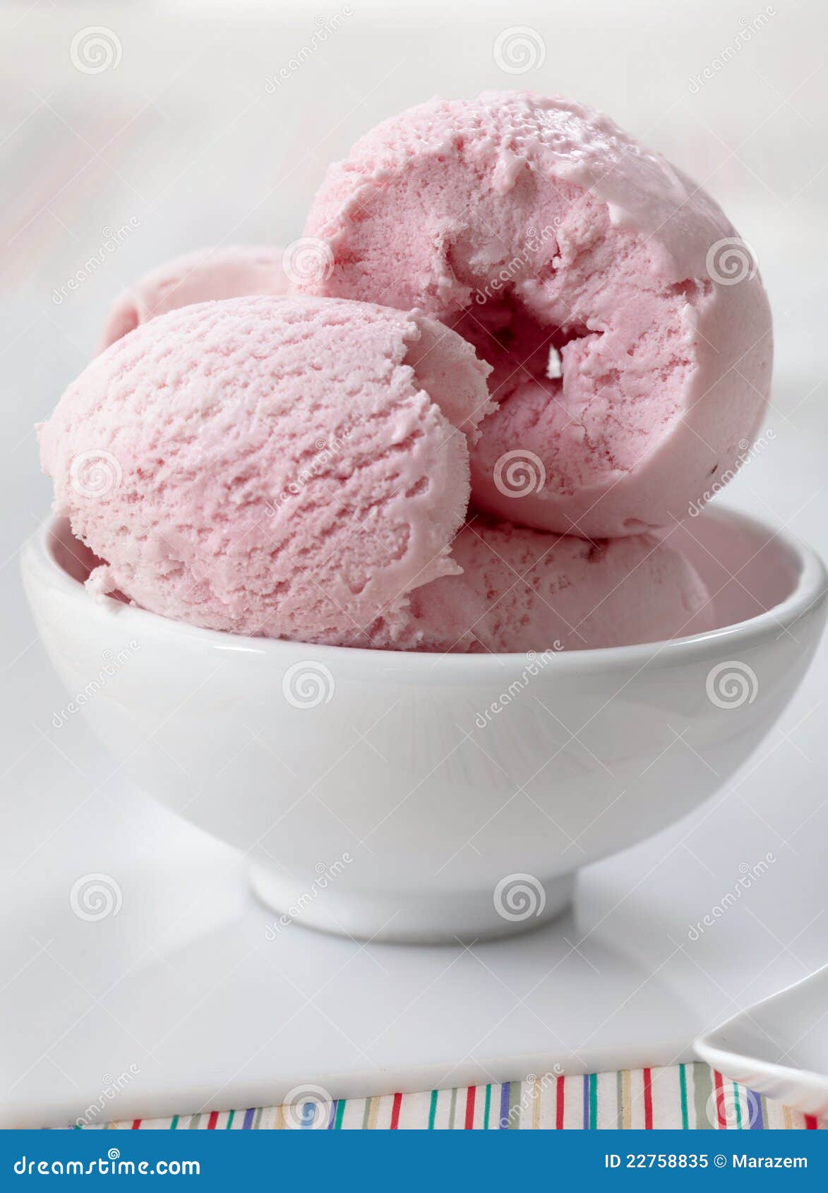 Pink Ice cream stock image. Image of fresh, fruit, texture - 22758835