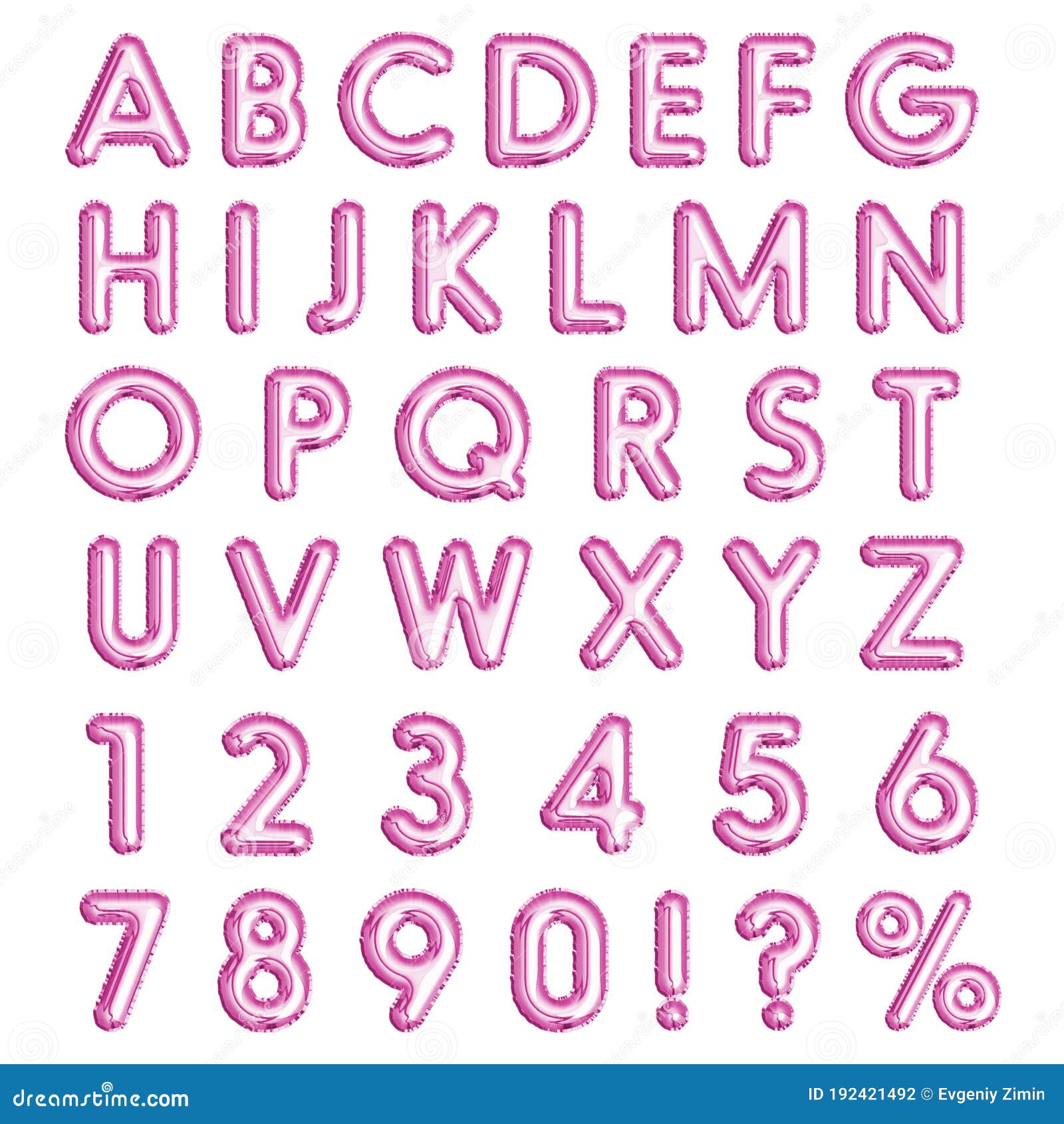 Pink Inflatable Balloons Letters, Numbers, Exclamation, Interrogative ...