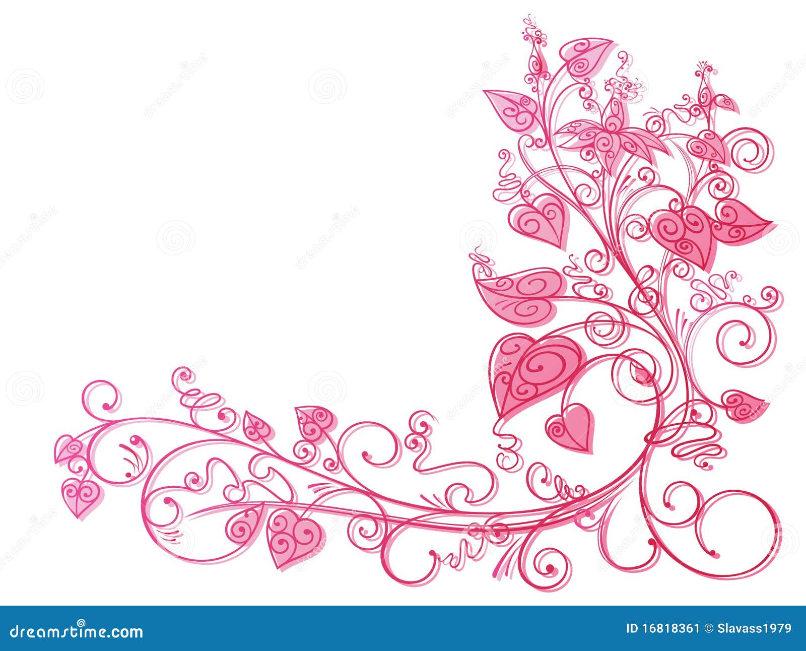 Pink ivy lace background stock vector ...