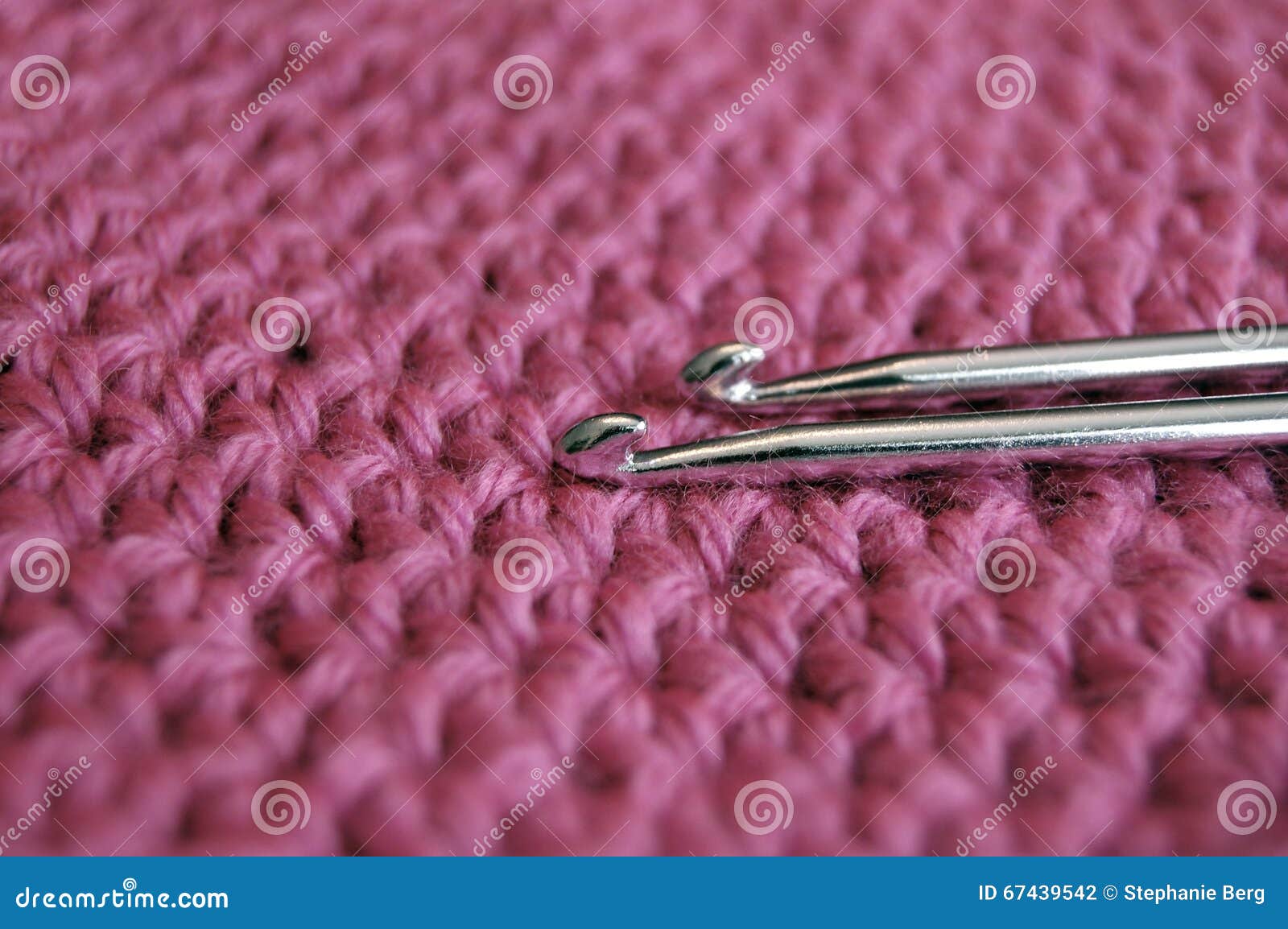 Pink Knitting Project stock photo. Image of handmade 67439542