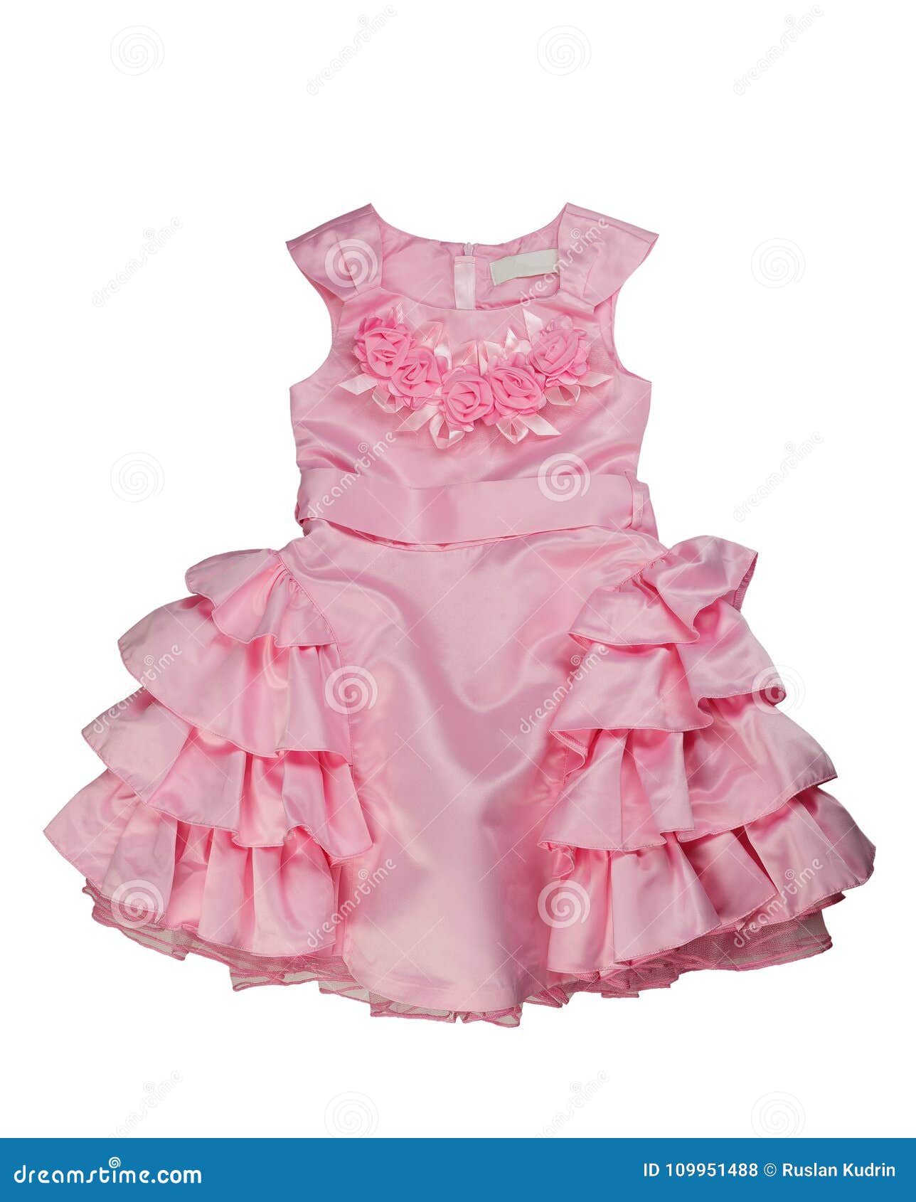 Pink lace baby dress. stock photo. Image of flowers - 109951488