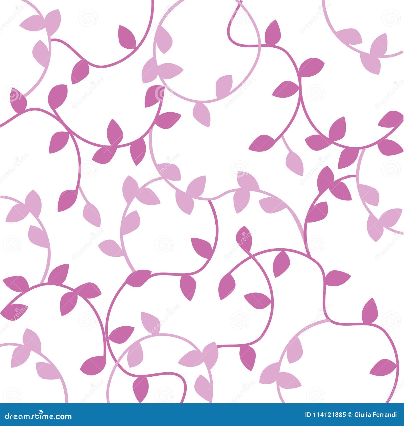 Pink Leaf Background Wallpaper, Spring Concept Stock Illustration