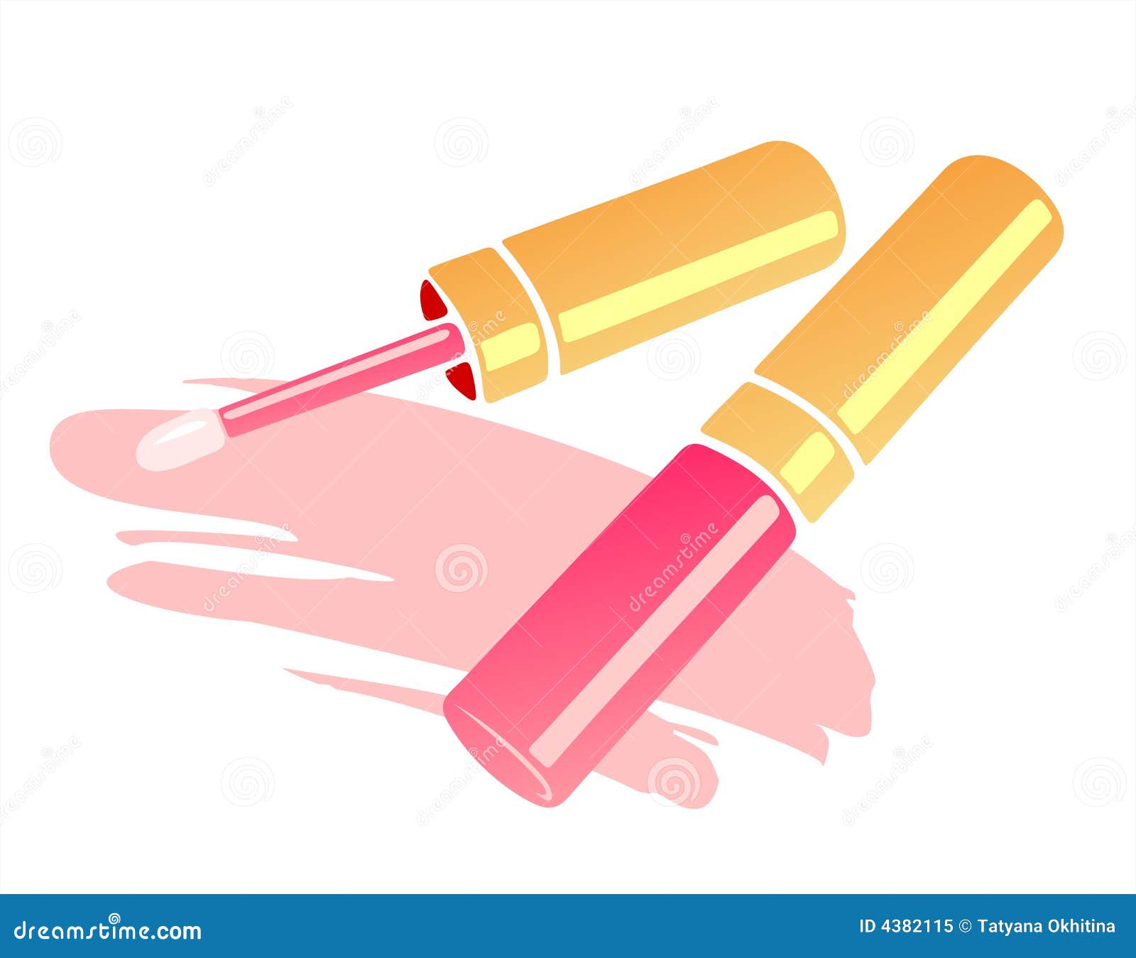Pink lipstick stock vector. Illustration of accessories 4382115