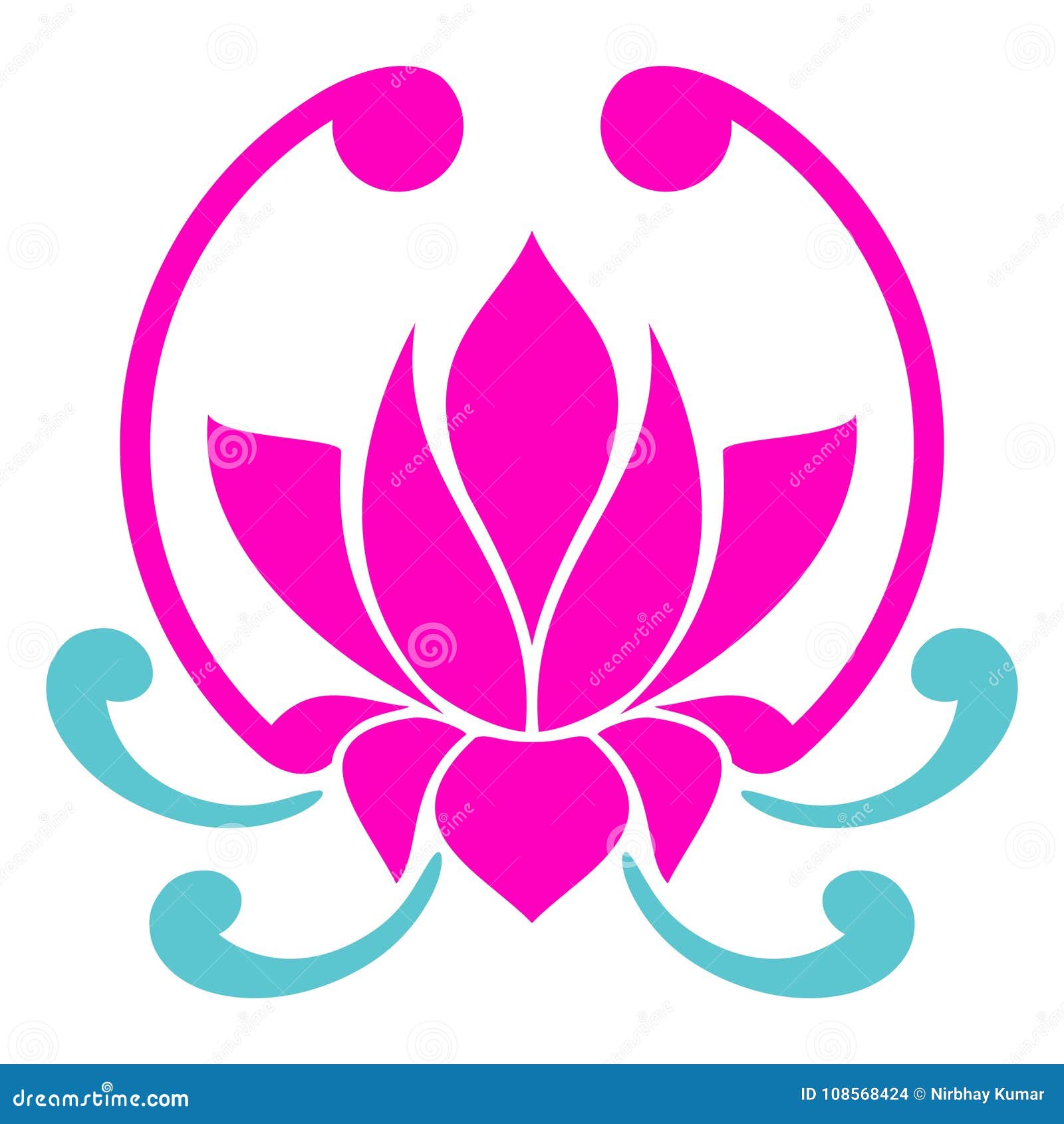 Pink Lotus Flower Logo Vector Design Stock Vector - Illustration of ...