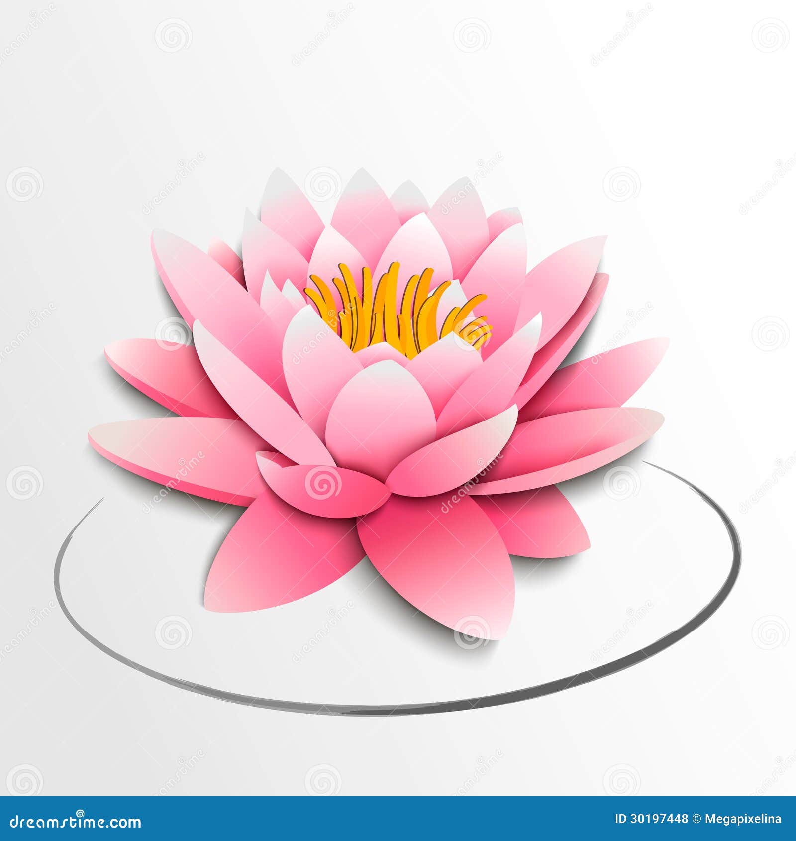 Yoga woman silhouette pink lotus flower background