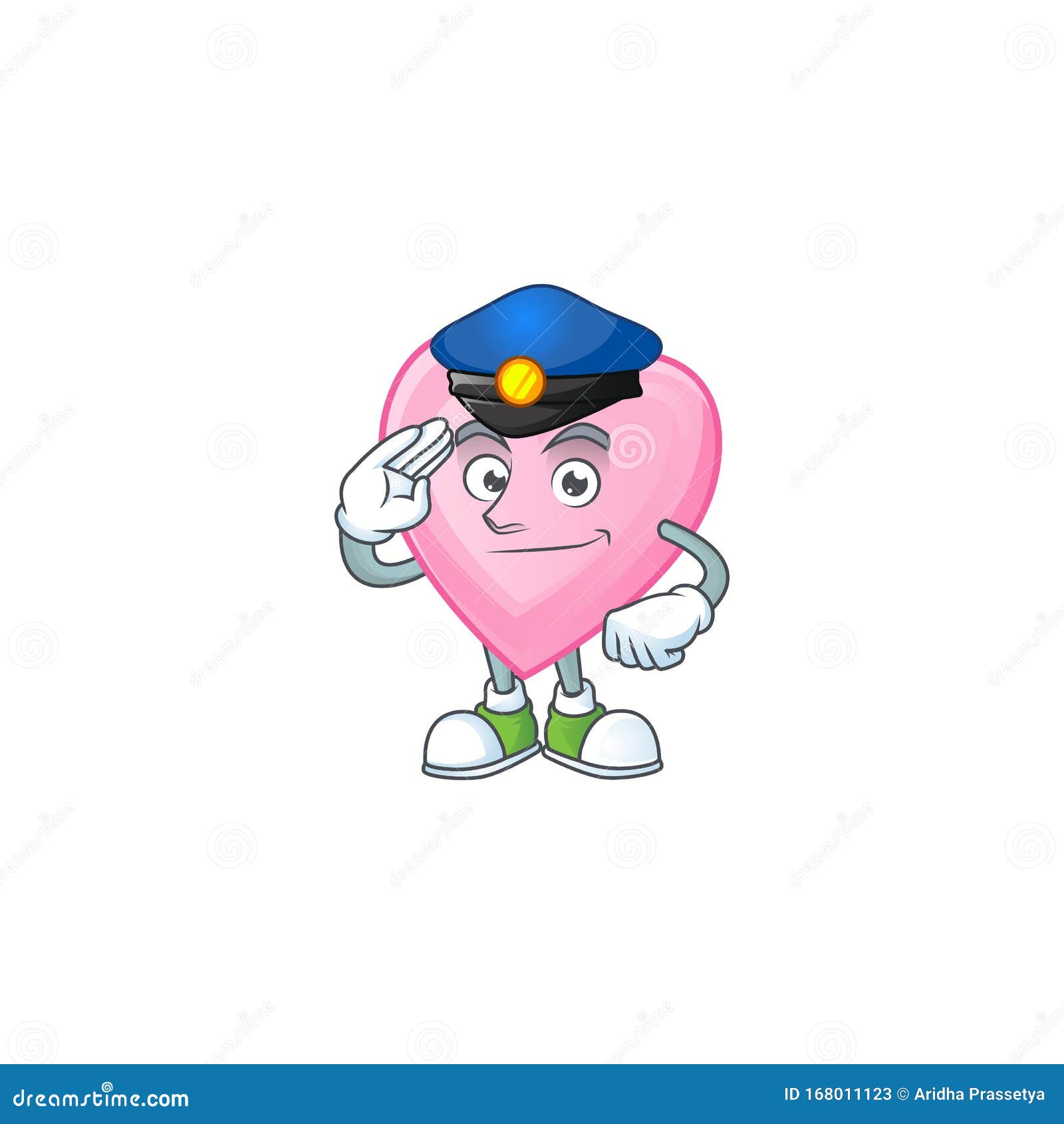 Download Pink Love Cartoon In Character A Police Officer Costume ...