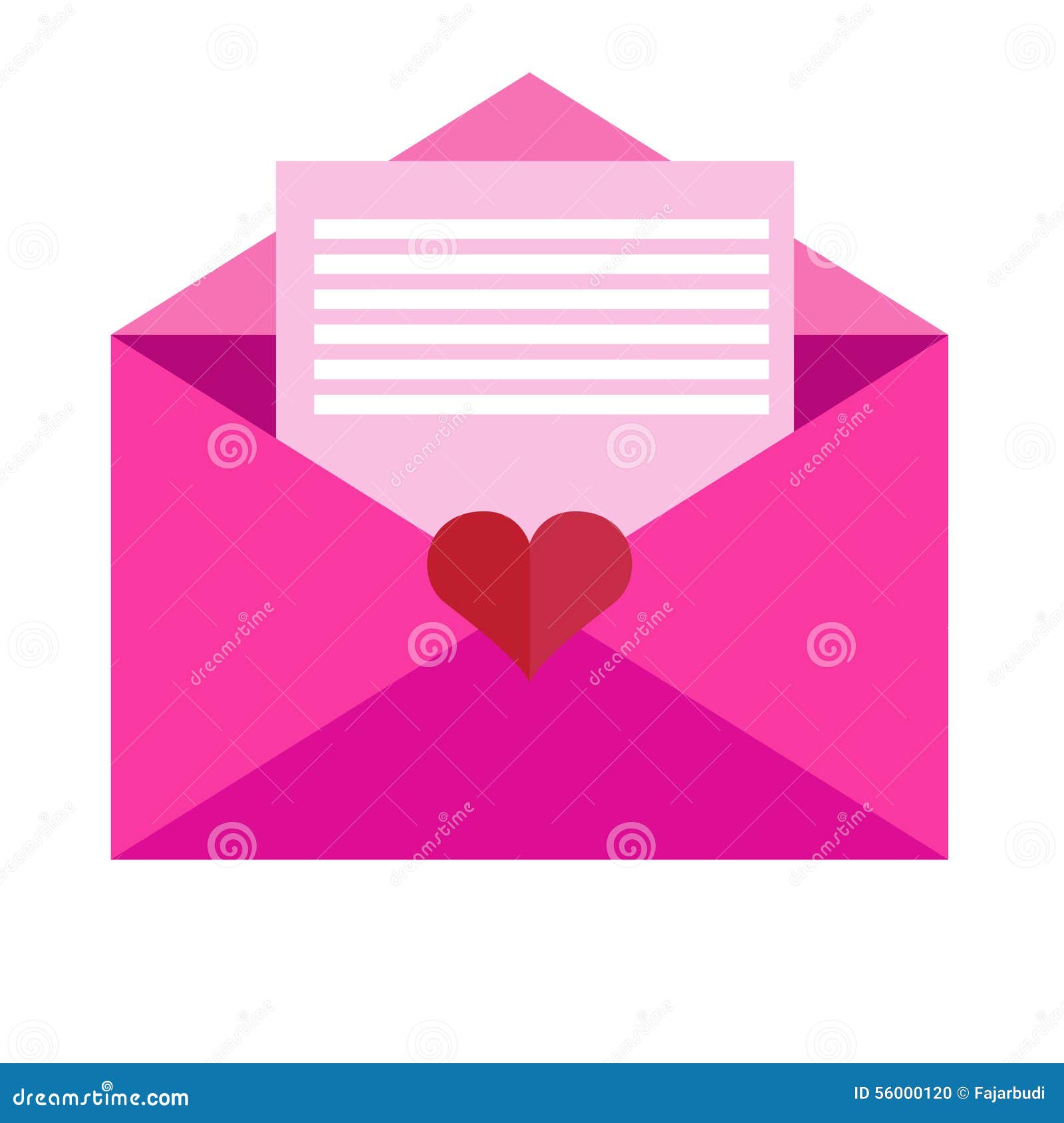 Pink love letter stock vector. Illustration of invitation 56000120