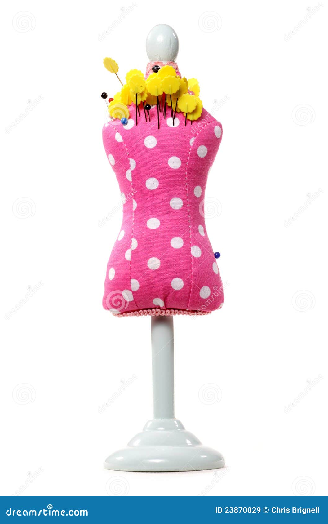 Pink mannequin pin cushion stock image. Image of studio 23870029