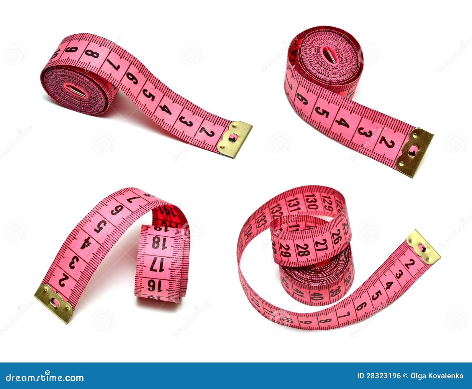 Inch scale pink measuring tape hi-res stock photography and images - Alamy