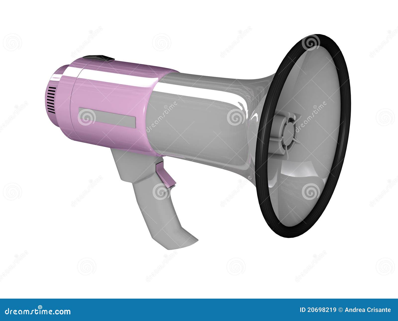 Pink megaphone stock illustration. Illustration of object 20698219