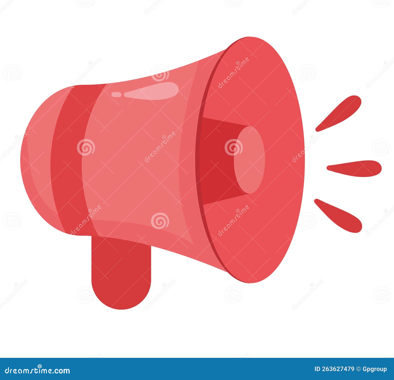 Pink megaphone design stock vector. Illustration of bullhorn 263627479