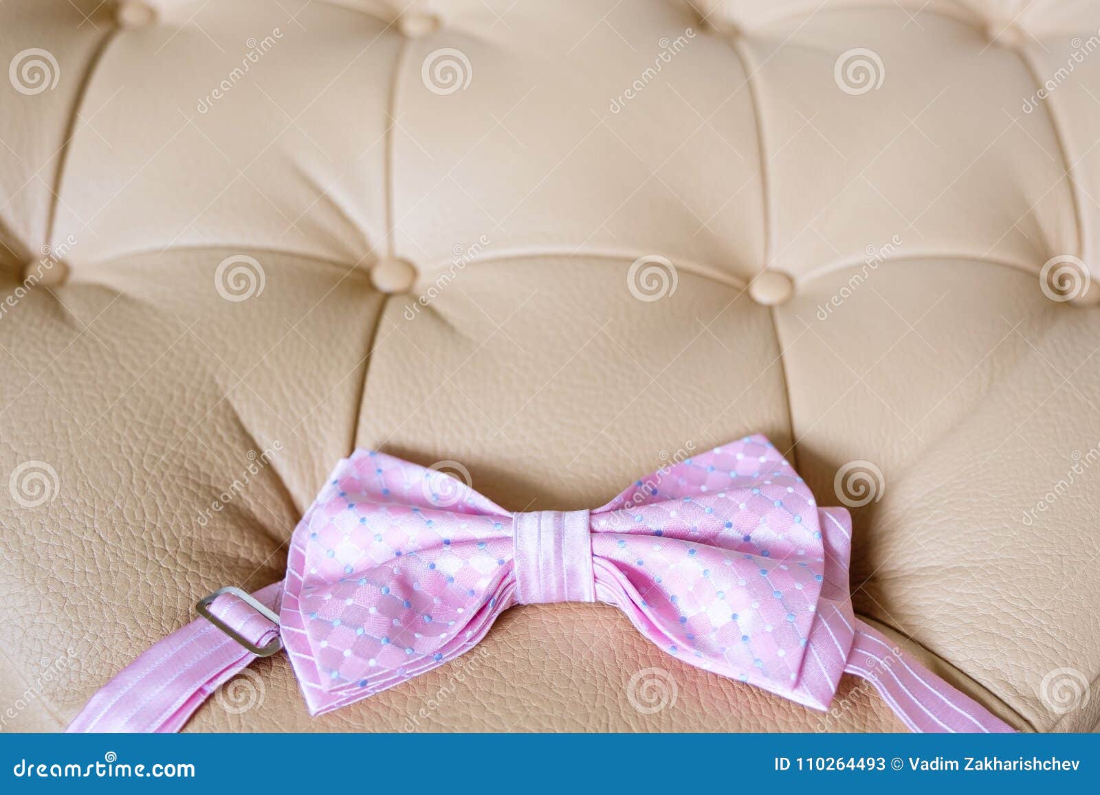 Pink Mens Tie For Wedding Suit On A Light Leather Background Stock Image Image Of Bowtie Clothing 110264493