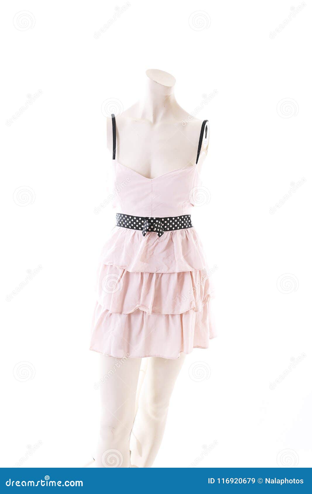 Pink Short Mini Dress On Mannequin Full Body Shop Display. Woman ...