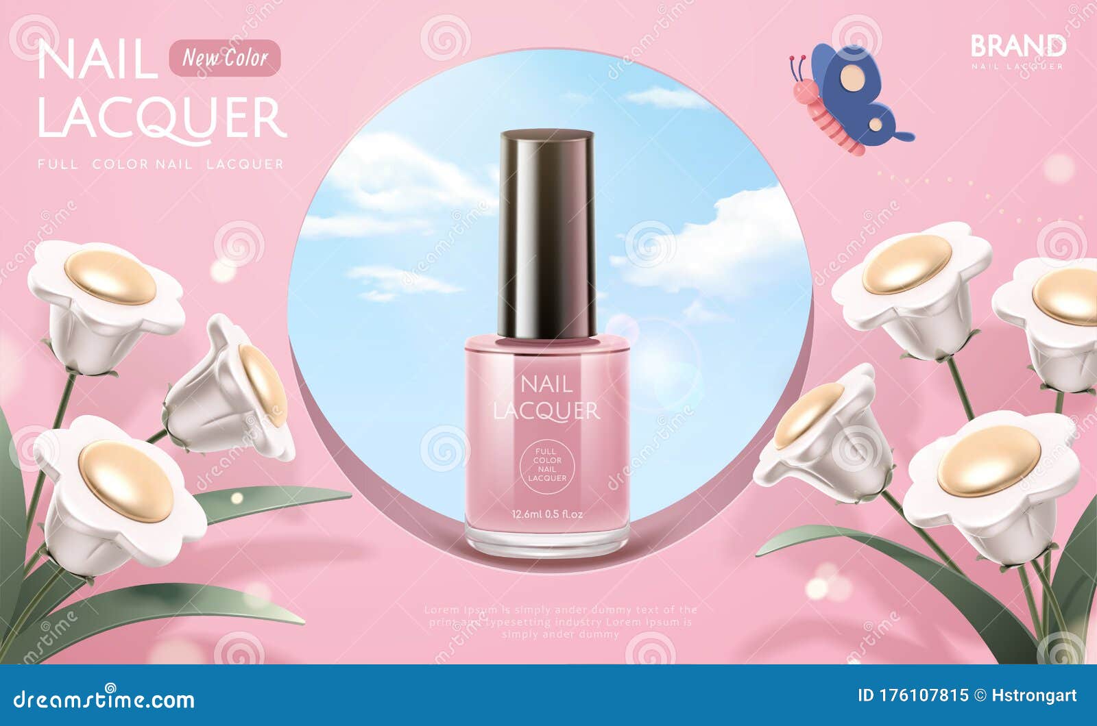 pink nail lacquer ads