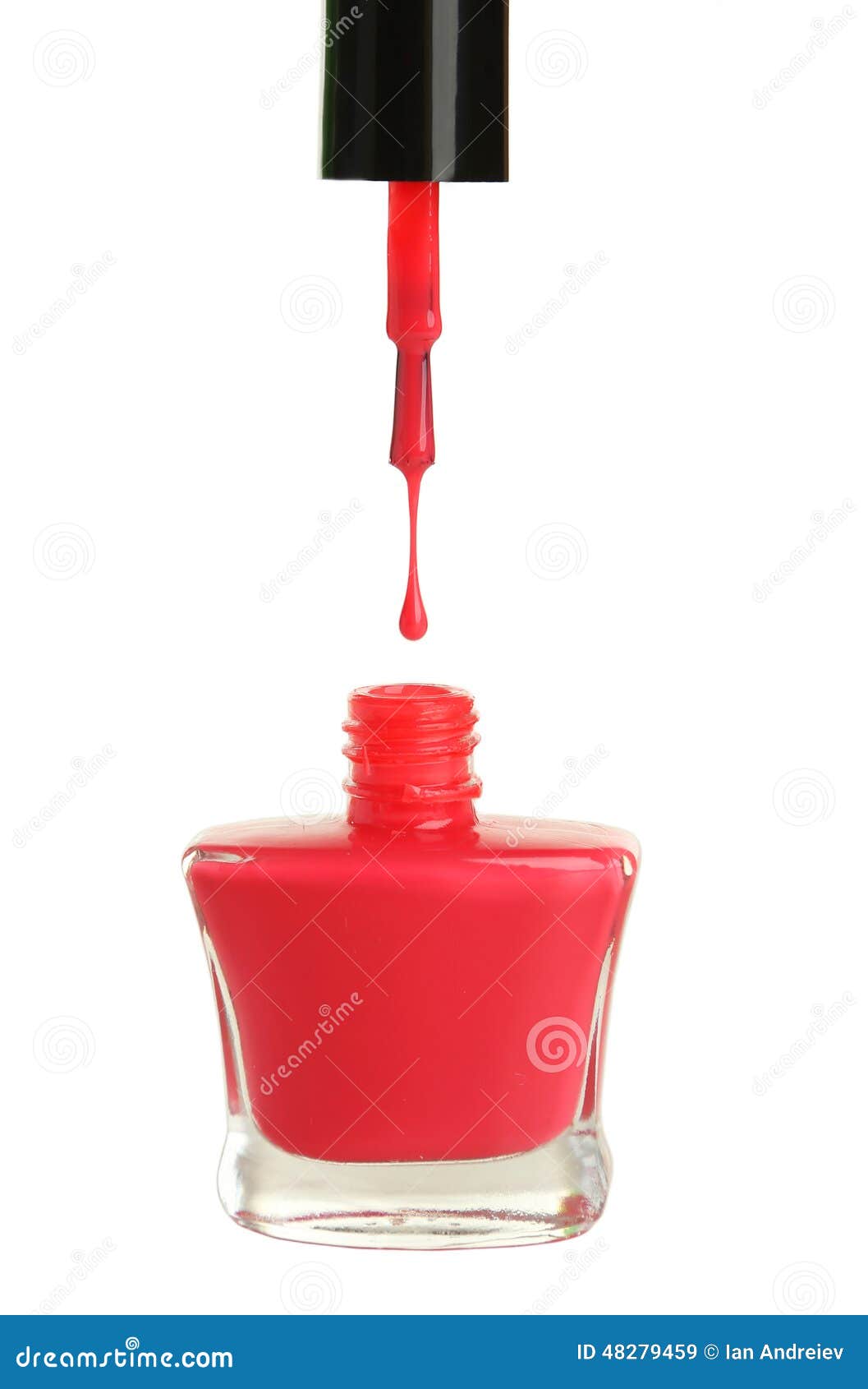 Pink Nail Polish Bottle Isolated on a White Stock Image Image of care