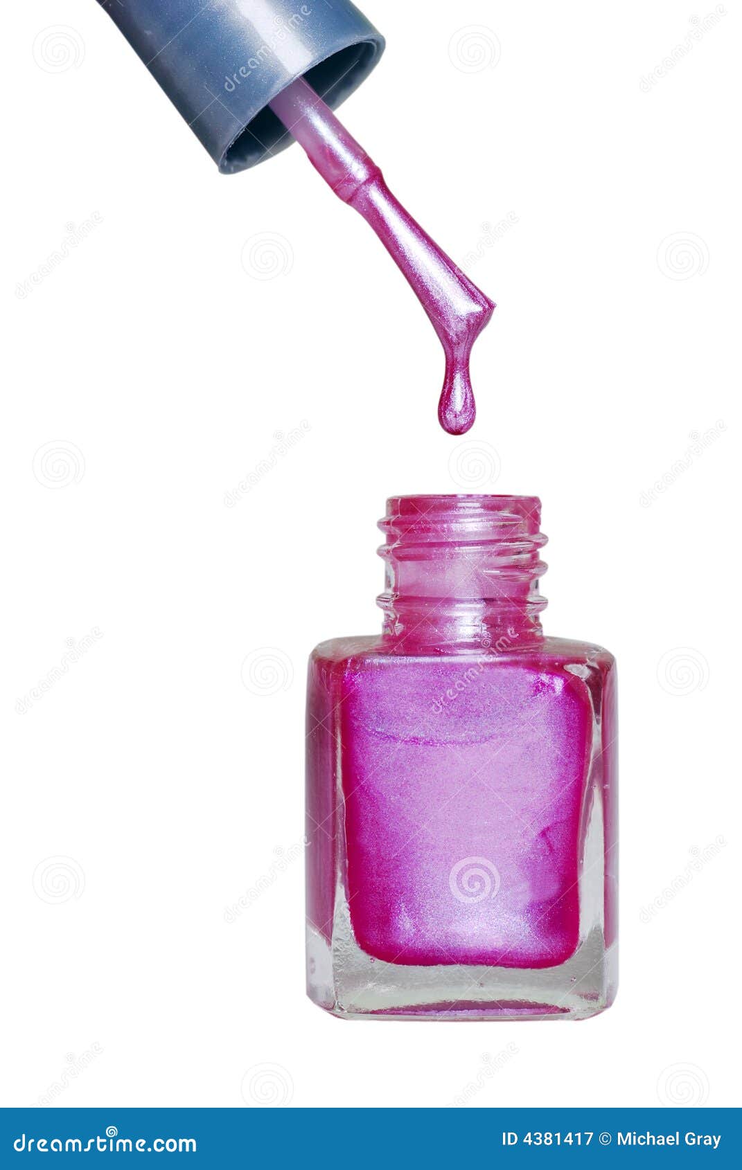 Pink nail polish dripping stock image. Image of bottle - 4381417
