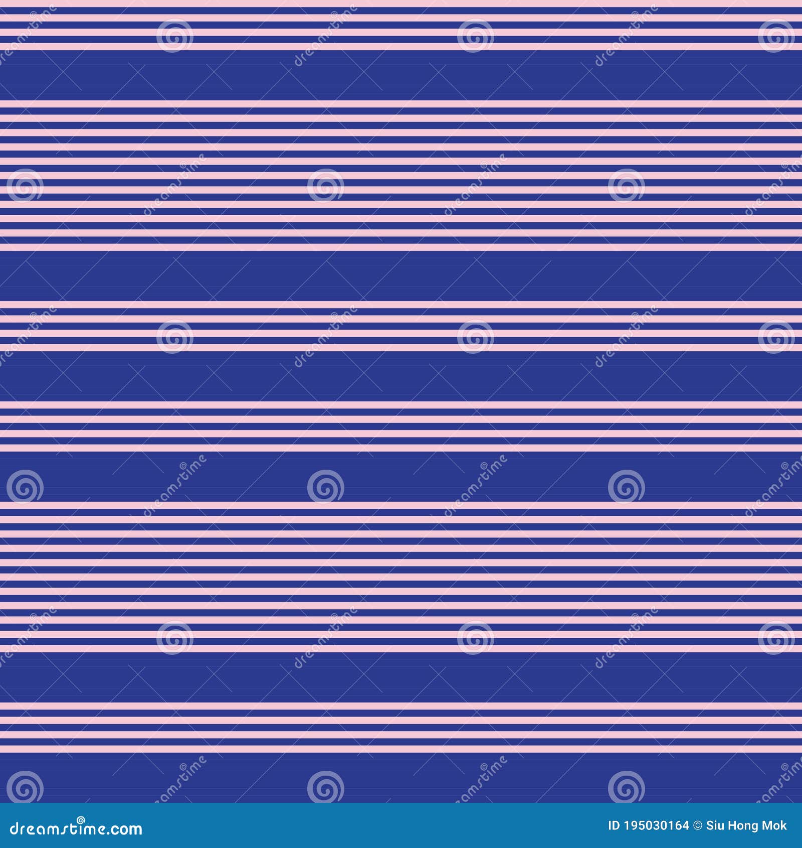 Pink and Navy Stripe Seamless Pattern Background in Horizontal Style