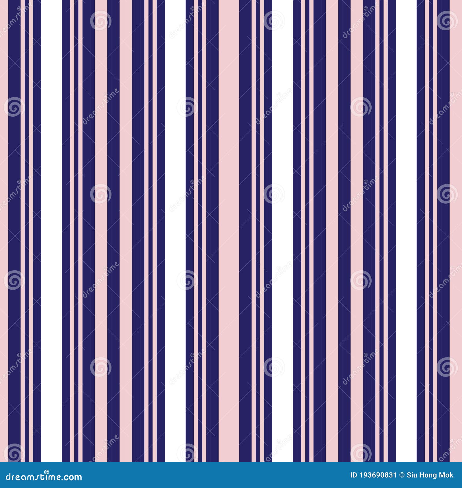 Pink and Navy Stripe Seamless Pattern Background in Vertical Style