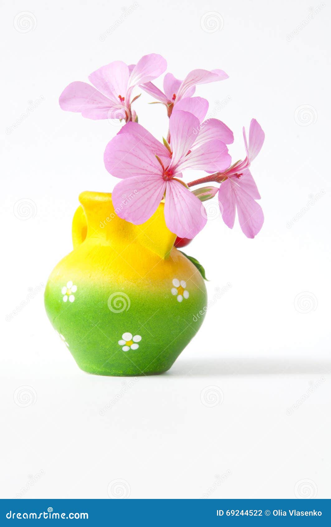 Pink Nice Flowers in the Vase Stock Photo Image of green, freshness