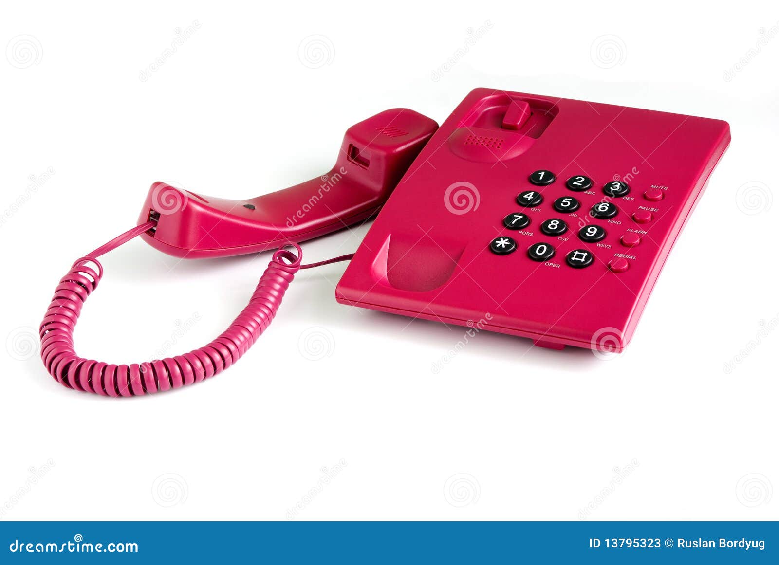 Pink office phone stock image. Image of background, ring 13795323