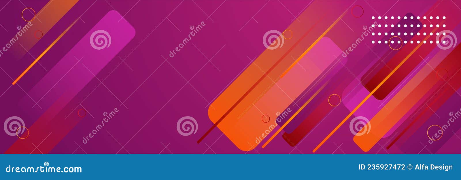 Pink Orange Geometric Banner Background. Vector Abstract Graphic Design