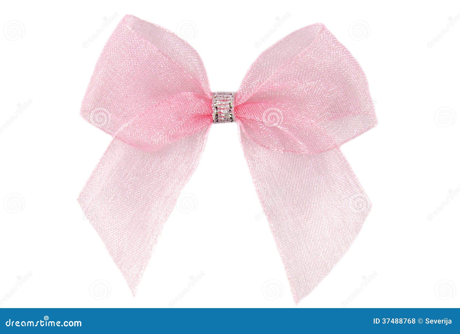 Pink organza ribbon bow stock photo. Image of knot, decorative 37488768