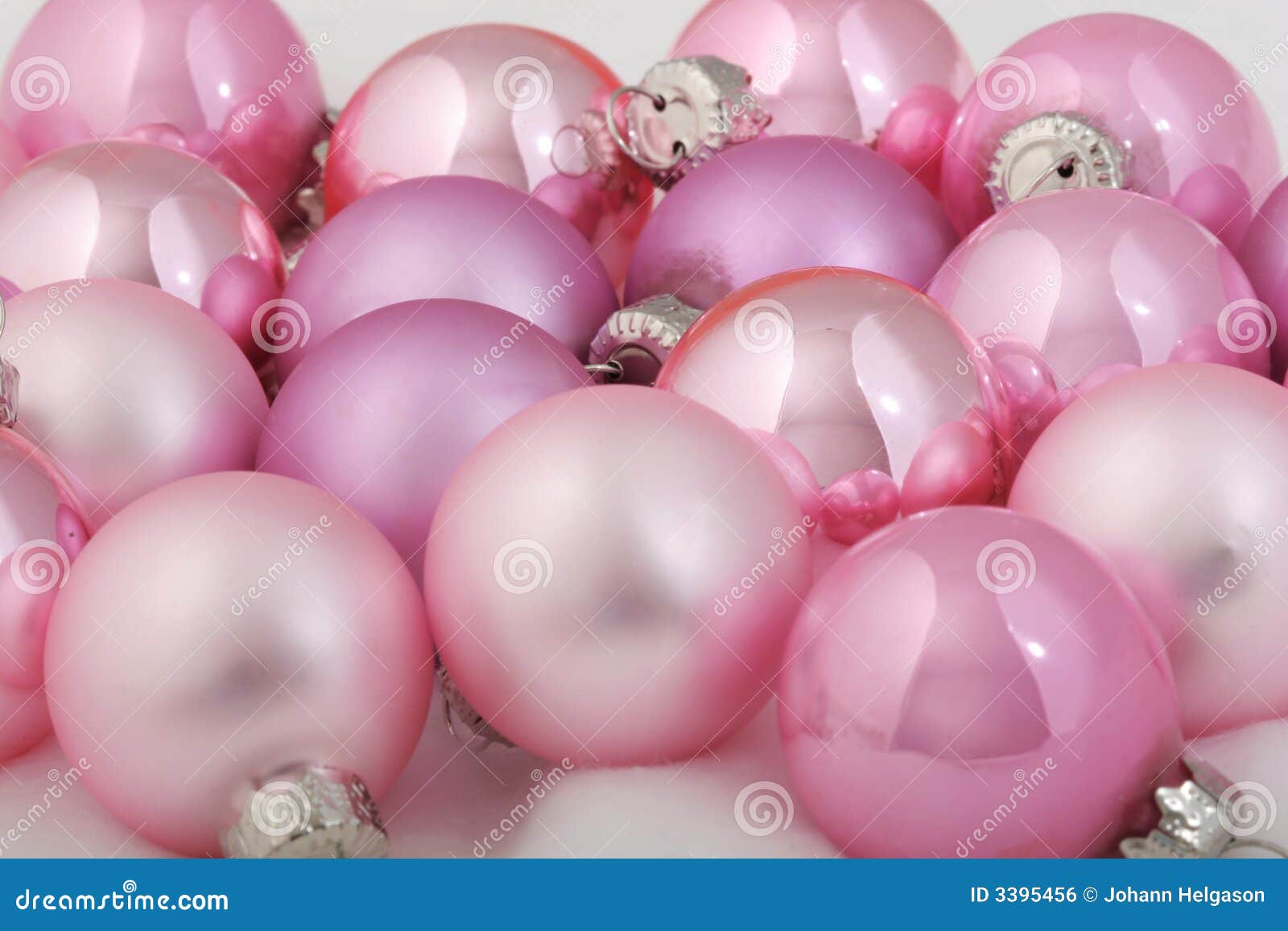 Pink ornaments stock photo. Image of baubles, holiday 3395456