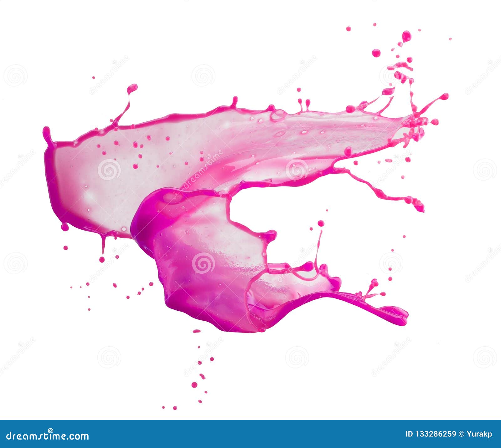 Pink Paint Splash Isolated on a White Background Stock Image Image of