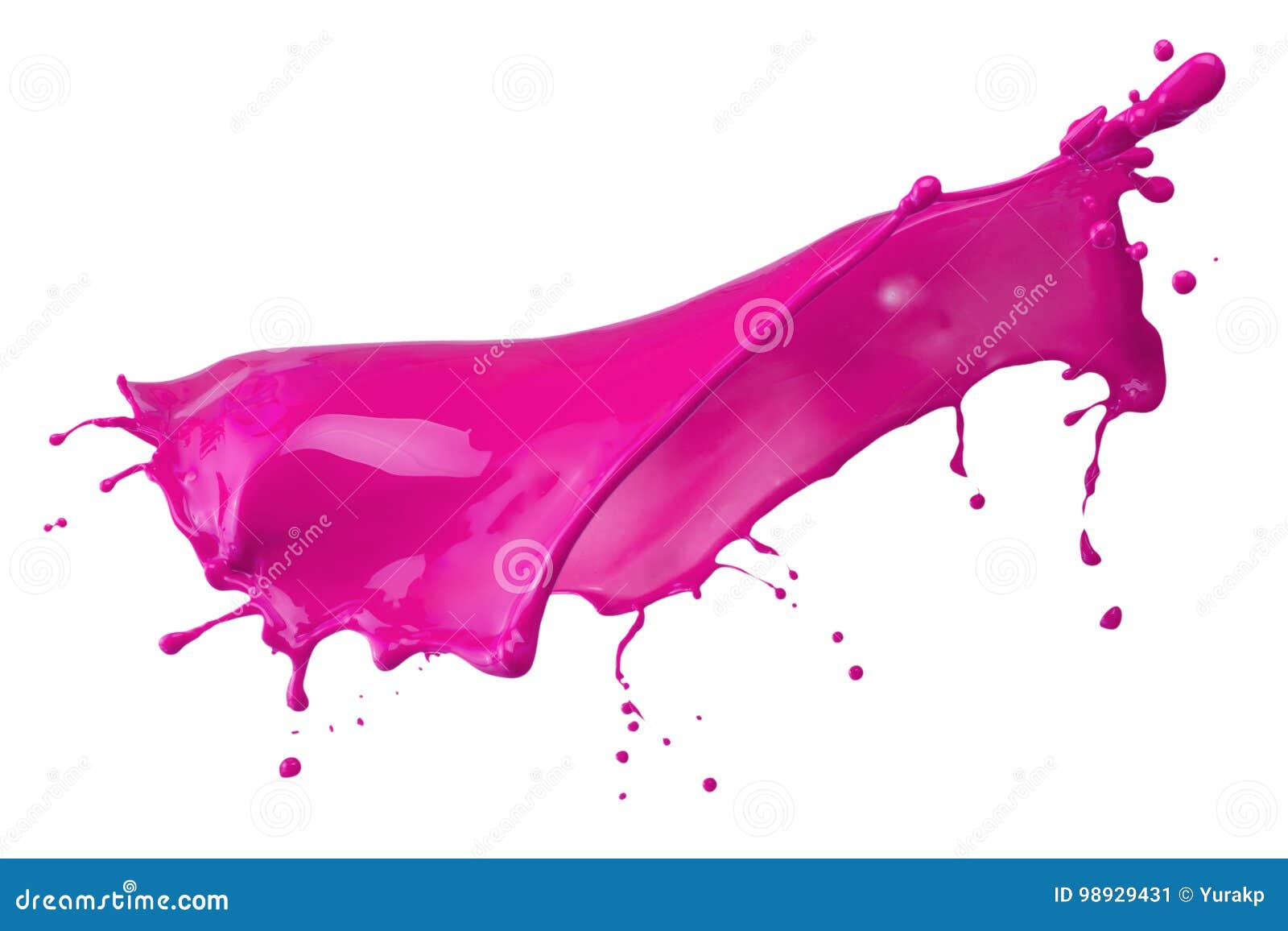 Pink Paint Splash Isolated on a White Background Stock Image Image of