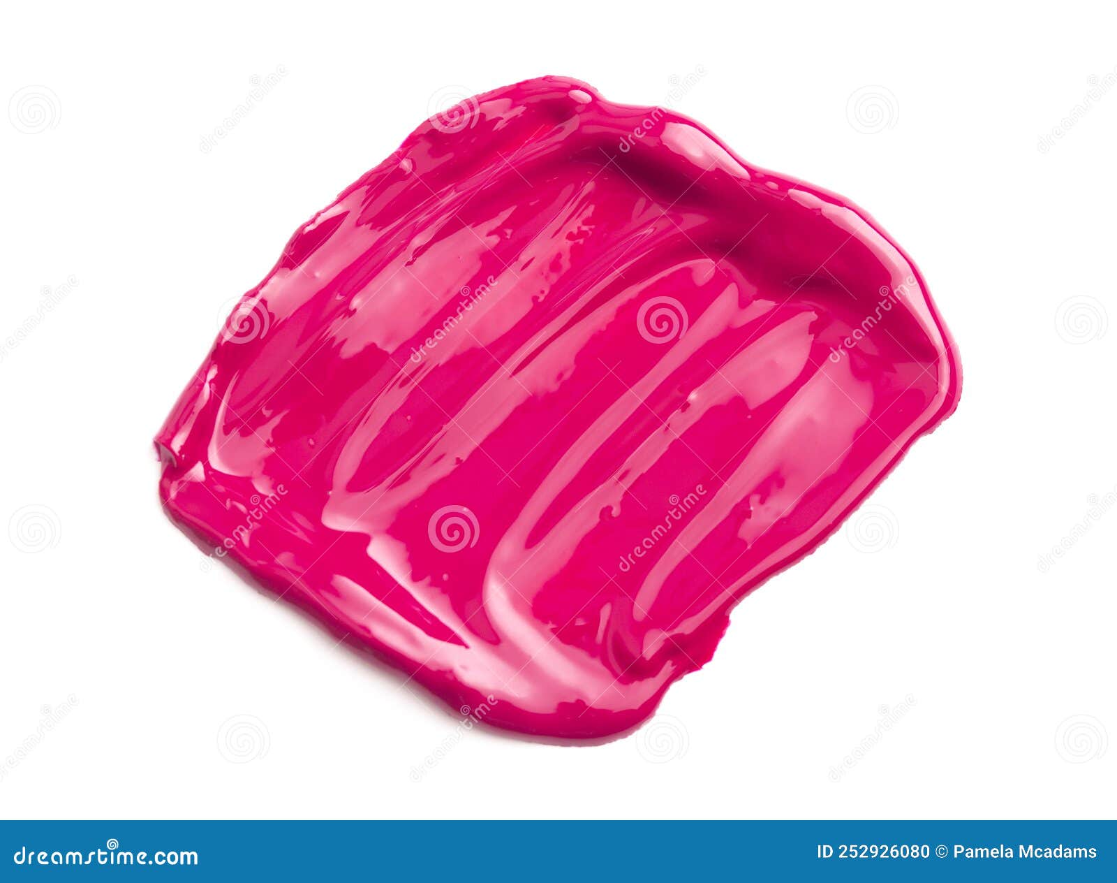 A Pink Paint Swatch on a White Background Stock Photo Image of